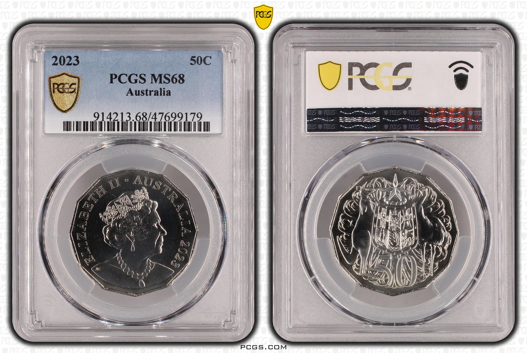 Elizabeth II, Fifty Cent, 2023, PCGS MS68
