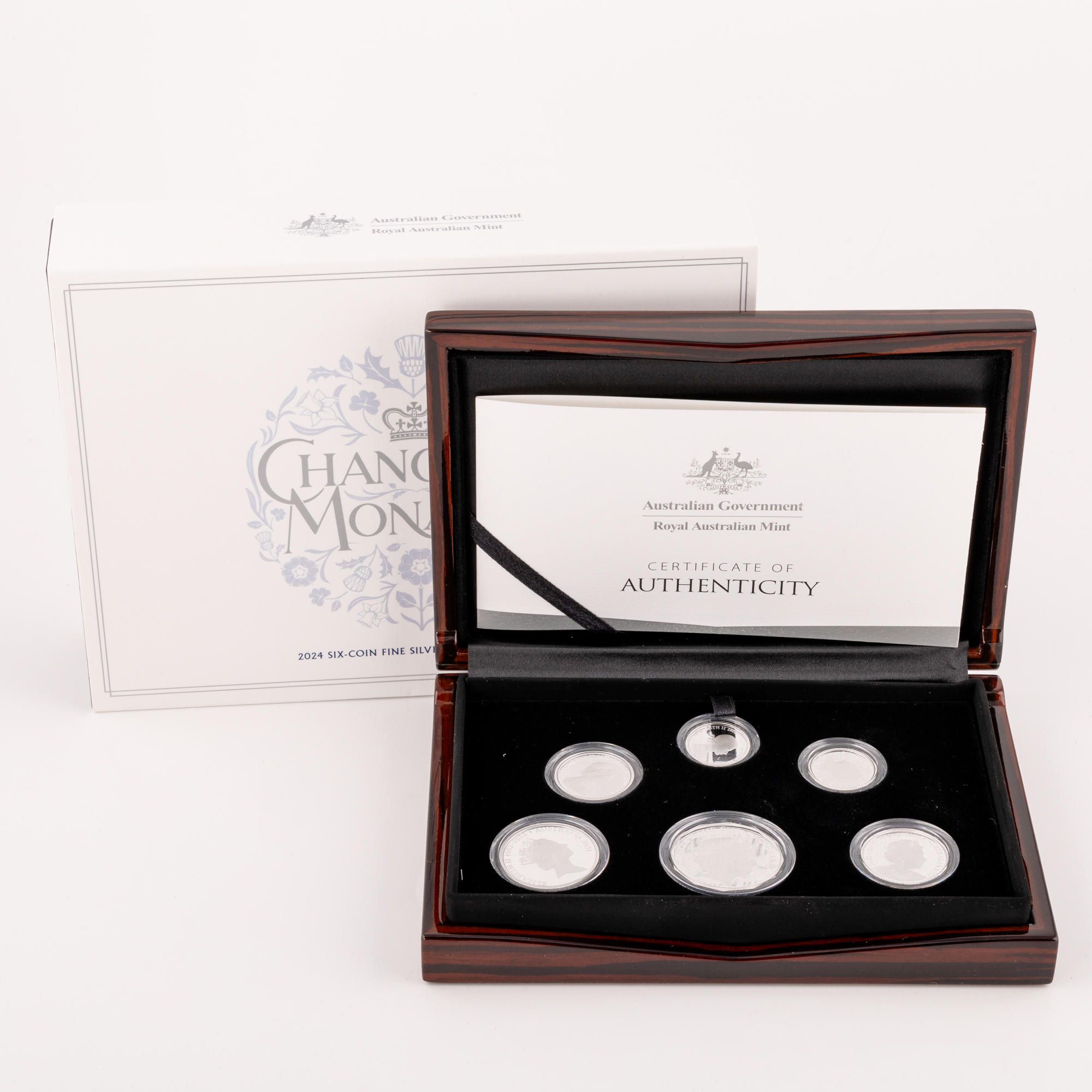Elizabeth II - Charles III, Change of Monarch Silver Proof Year Set, 2024,