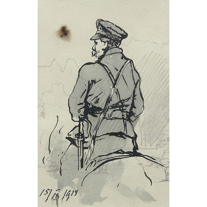 Tadeusz Rybkowski | Żołnierz legionów w siodle, 1919 r.