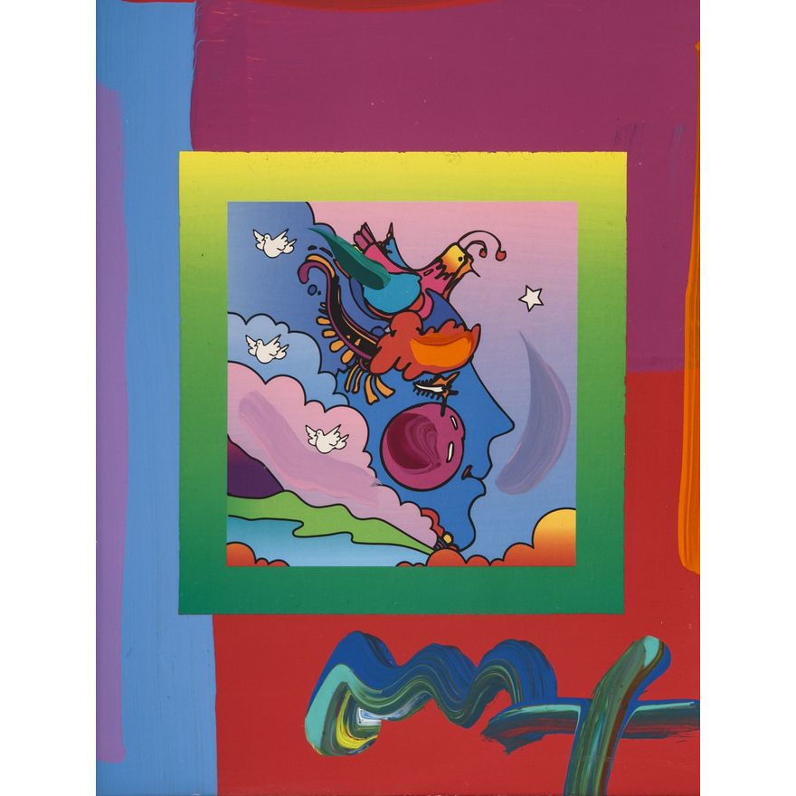 Peter Max ''Profile on Blends'' 2006 Mixed Media
