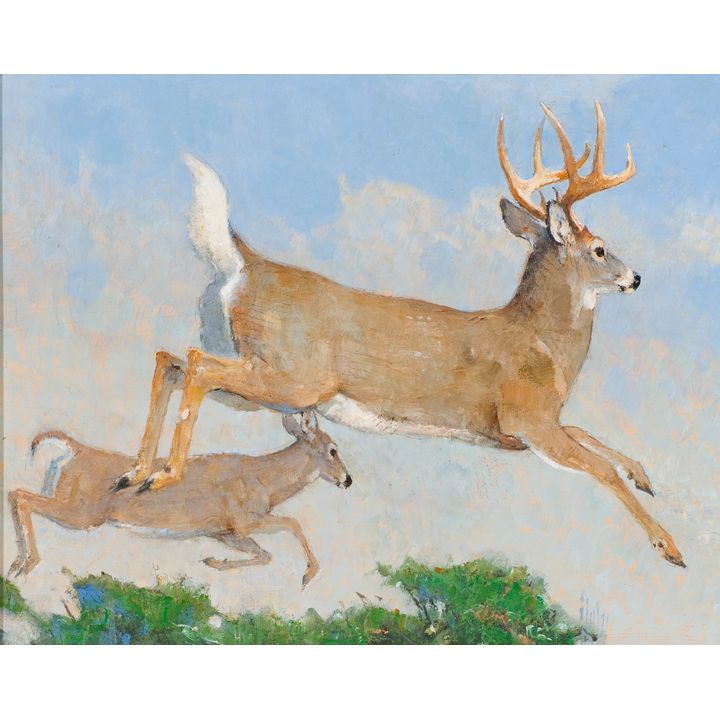 Bob Kuhn (1920-2007), White Tails Aloft
