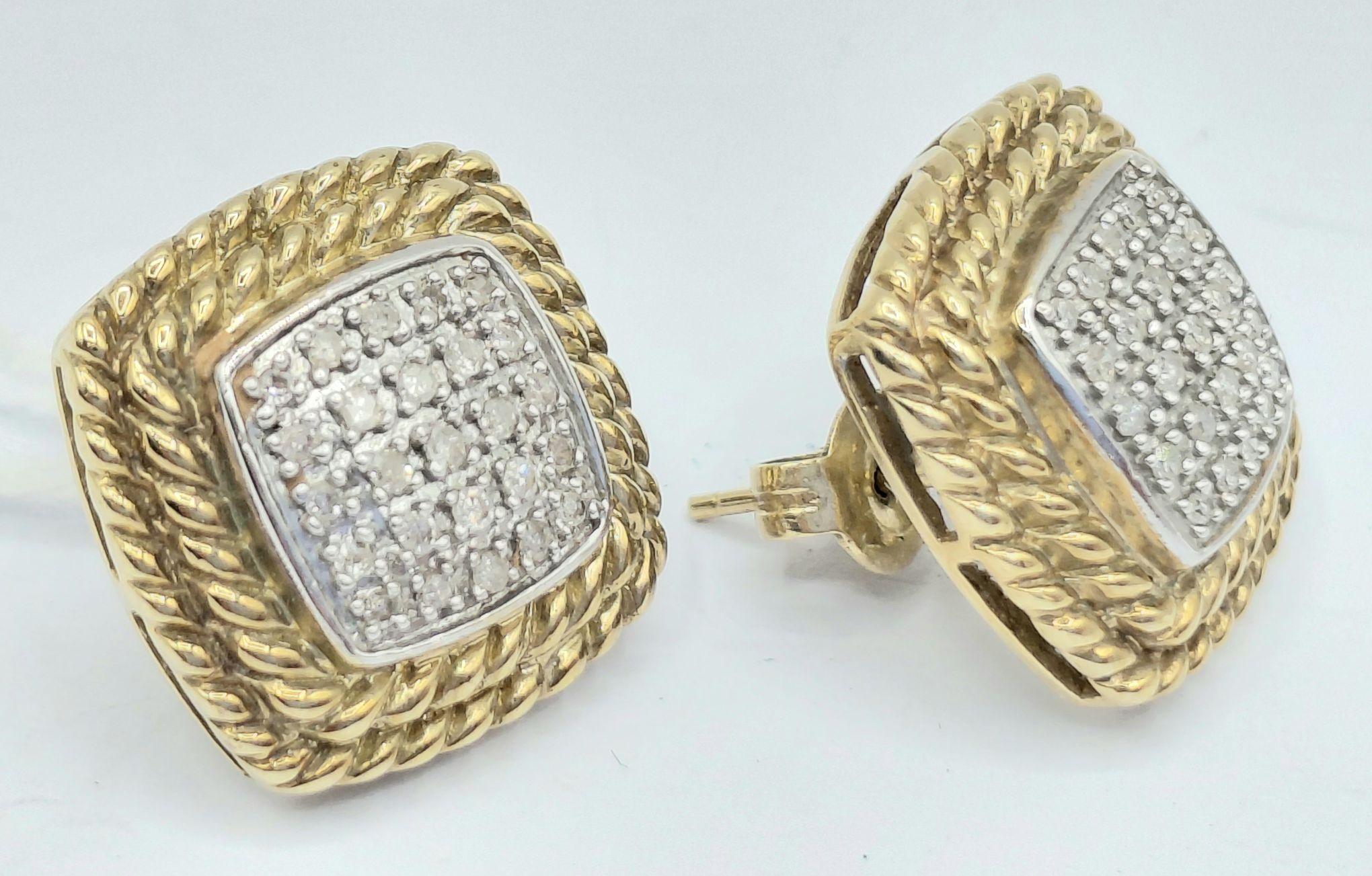 9ct Gold Diamond Earrings