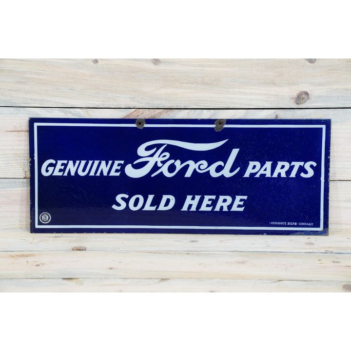 Genuine Ford Parts Sold Here Single Sided Porcelain Sign TAC 8.5
