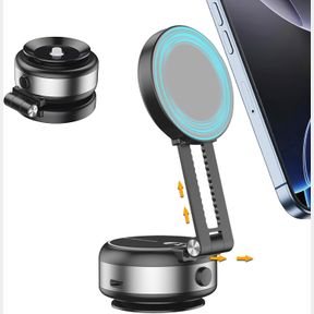 VACUUM SUCTION PHONE HOLDER - TELESCOPIC AND FOLDABLE, N52 MAGNETIC CAR PHONE HOLDER FOR IPHONE 16E/16/15/14/13/12, HANDS-FREE ELE
