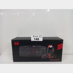 REDRAGON 4IN1 RGB GAMING KEYBOARD- MOUSE- MOUSE PAD AND HEADSET BUNDLE