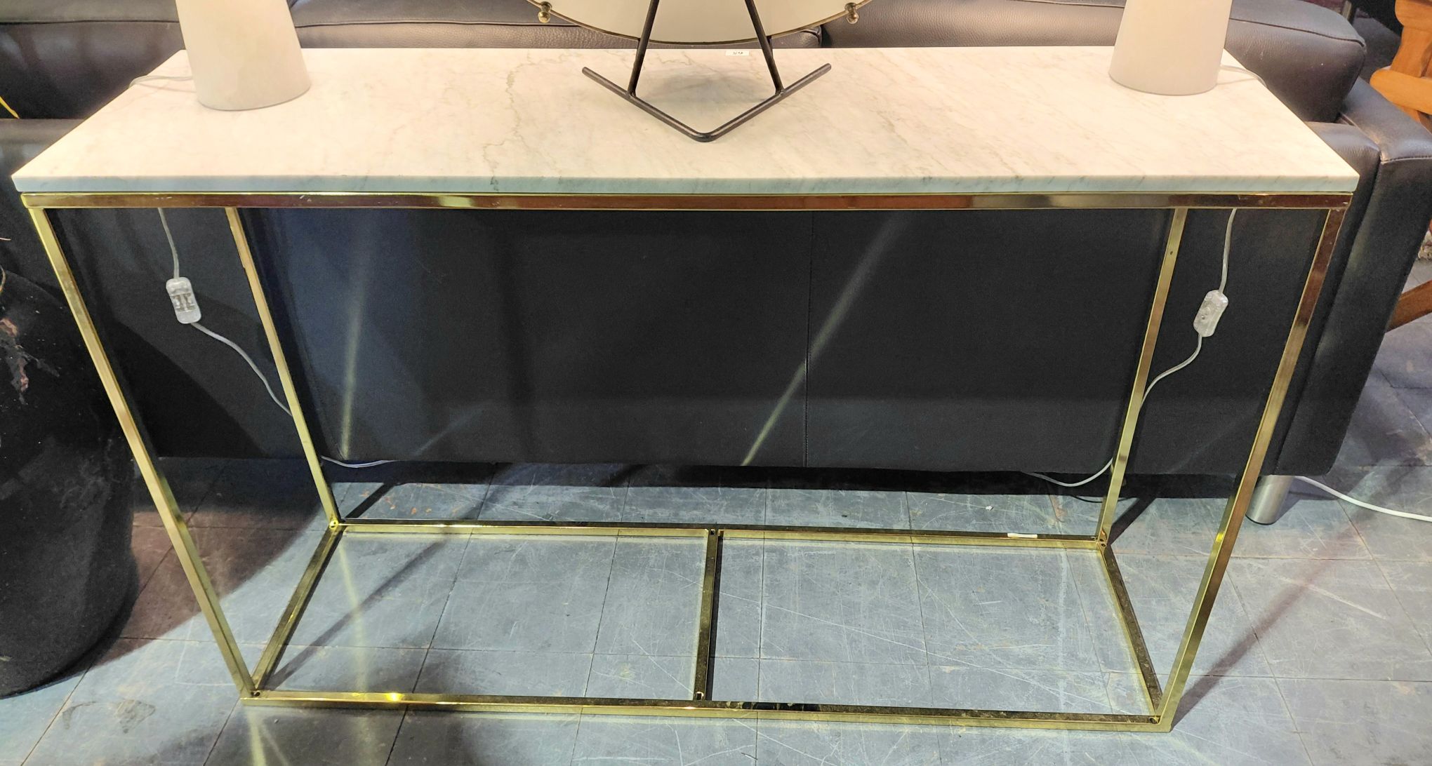 65 · MARBLE TOP CONSOLE TABLE