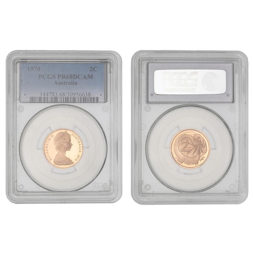 Elizabeth II, , Two Cent, 1970, PCGS PR68DCAM