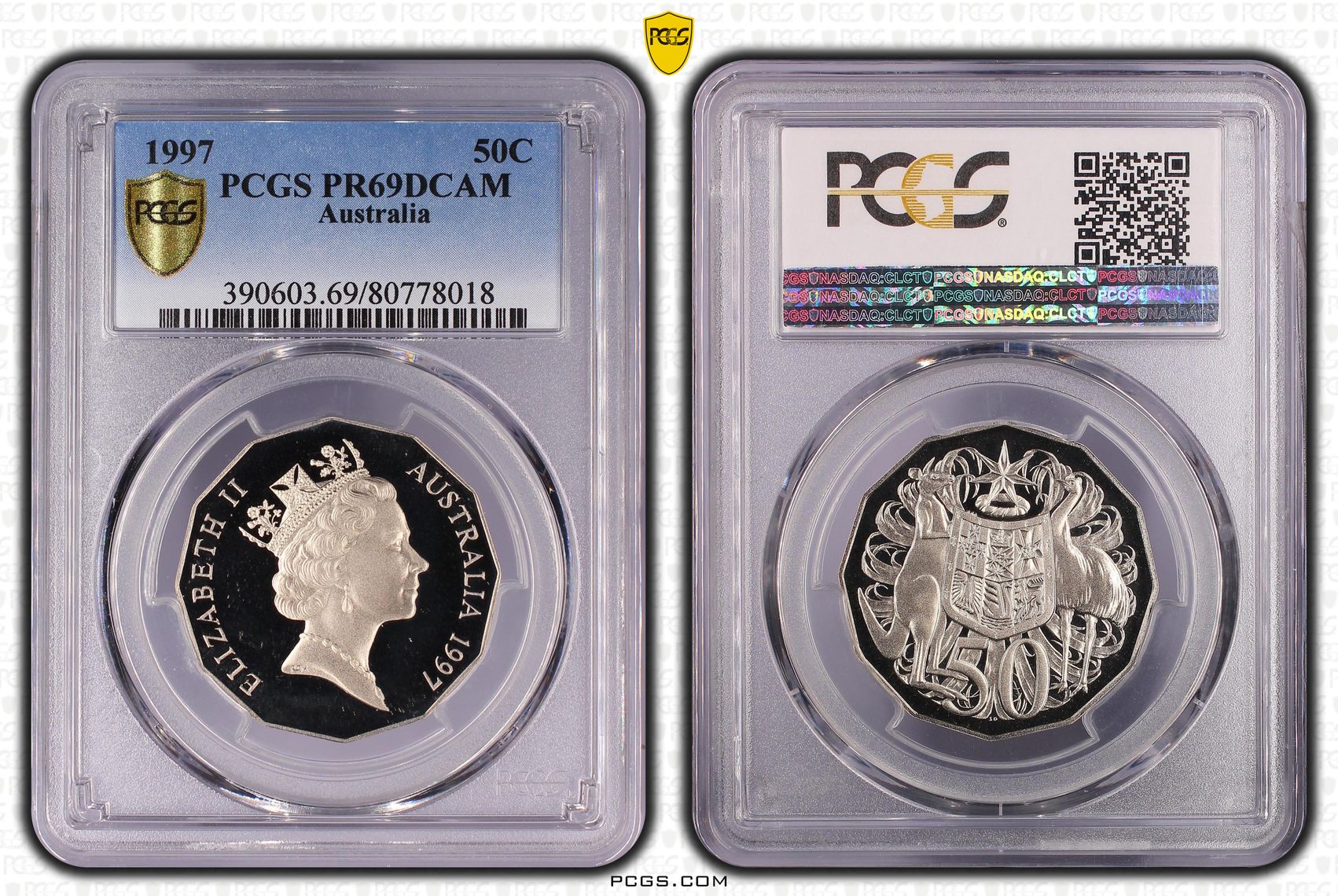Fifty Cent, 1997, PCGS PR69DCAM