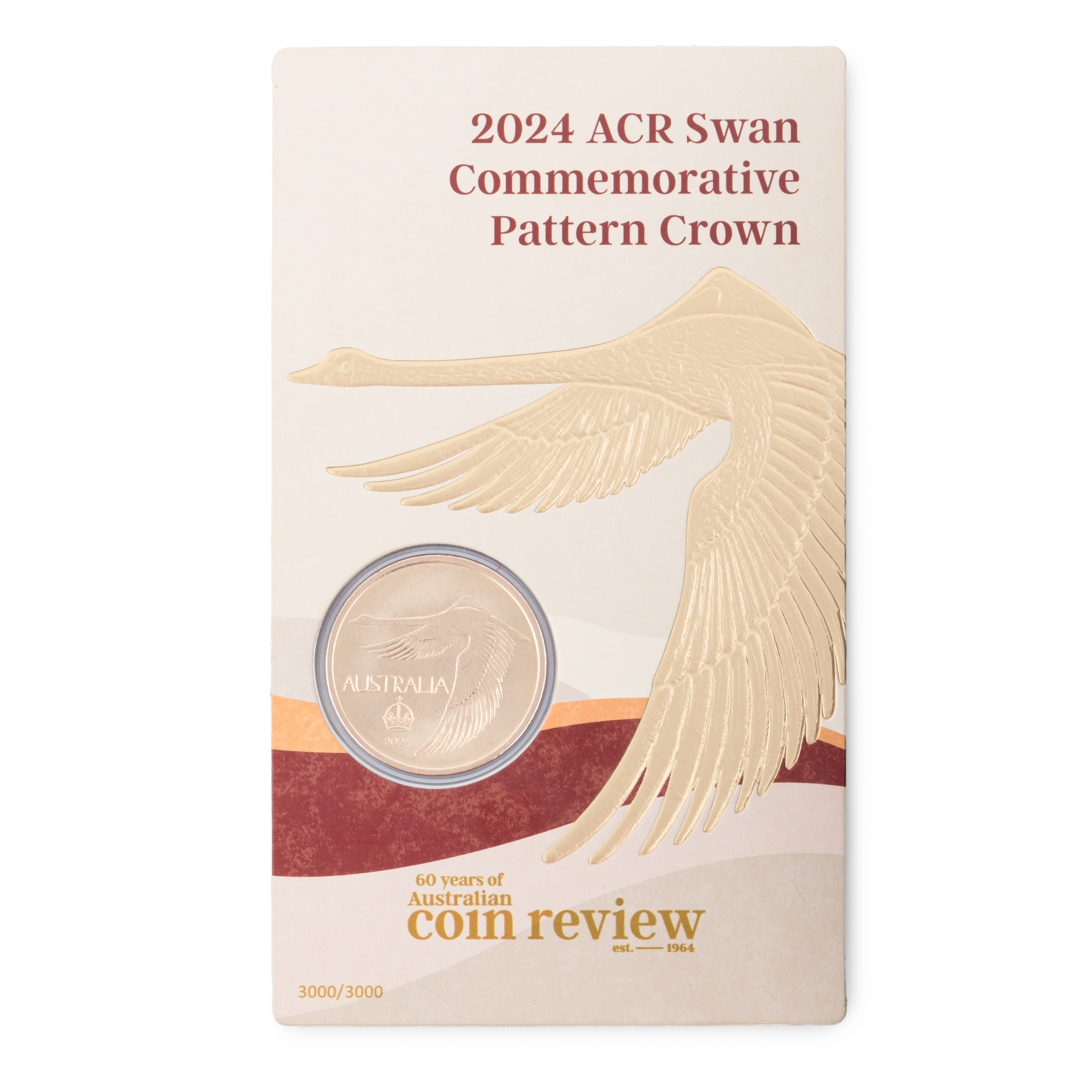 Card #3000/3000, 2024 ACR Swan Commemorative Pattern Crown Aluminium-Bronze, UNC