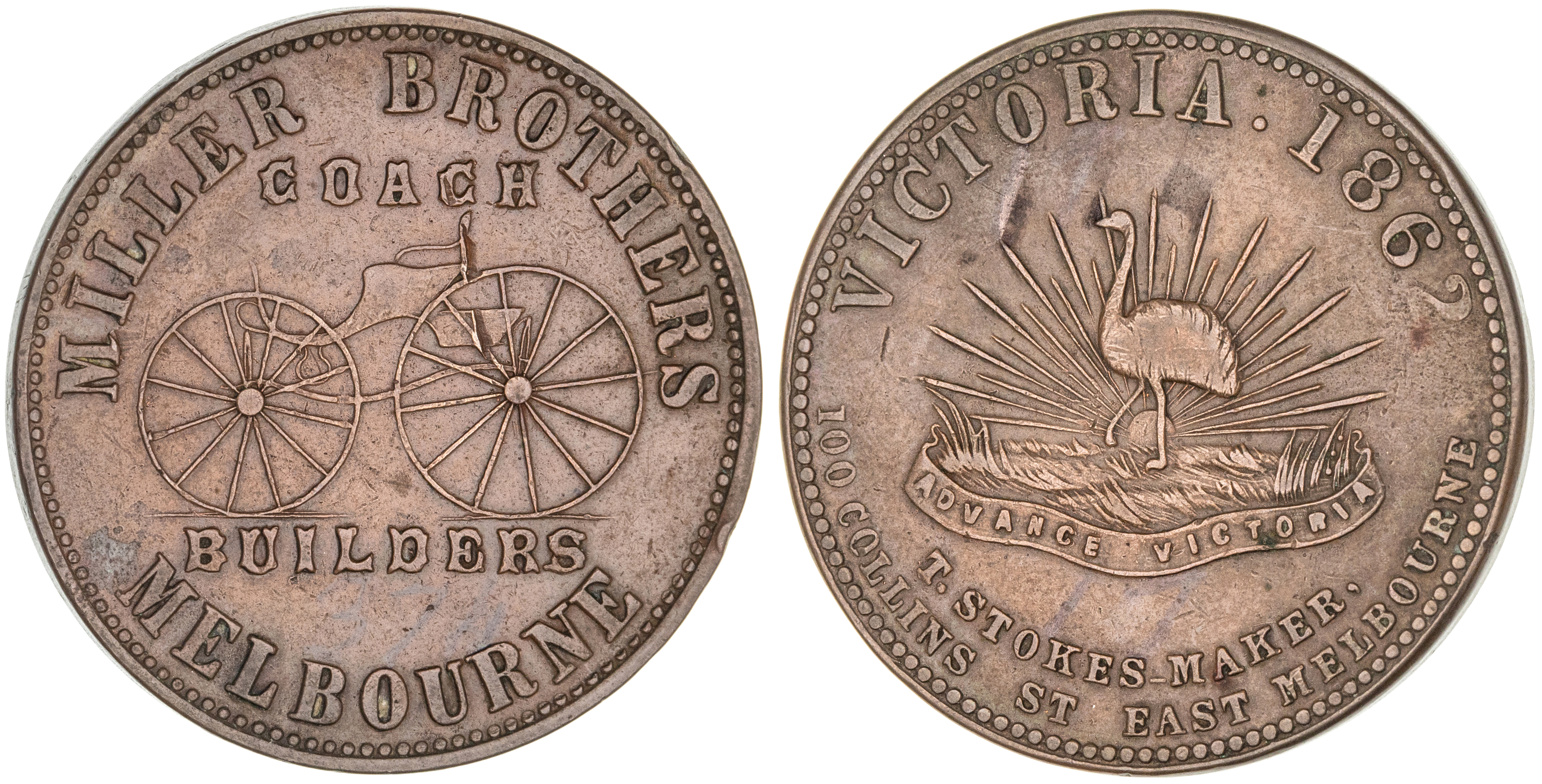 Melbourne, Victoria, Miller Brothers, Penny, 1862, aEF