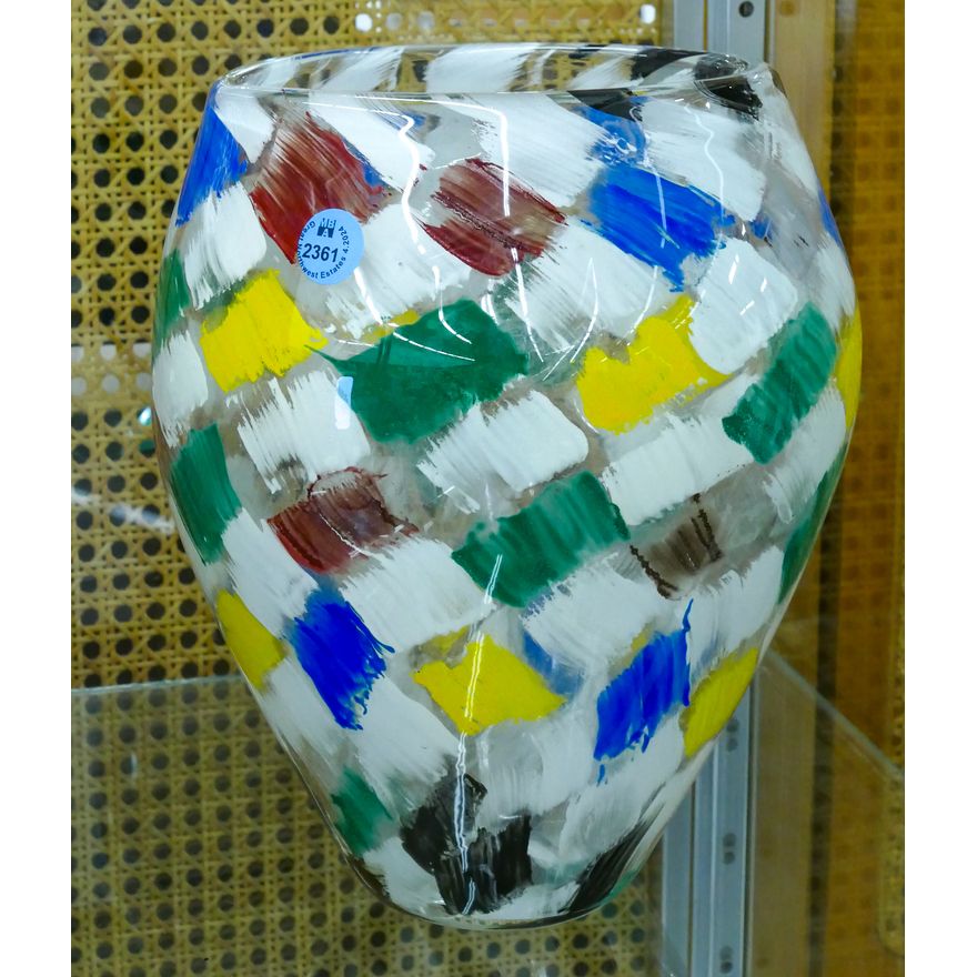 Kevin Brening 1992 Pilchuck Glass Vase 10''