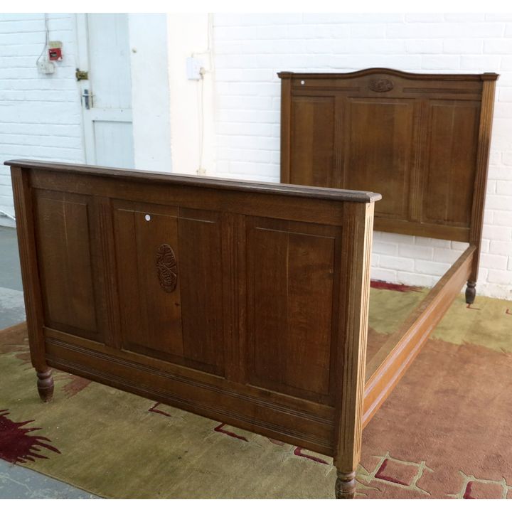 BELGIAN OAK DOUBLE BEDSTEAD