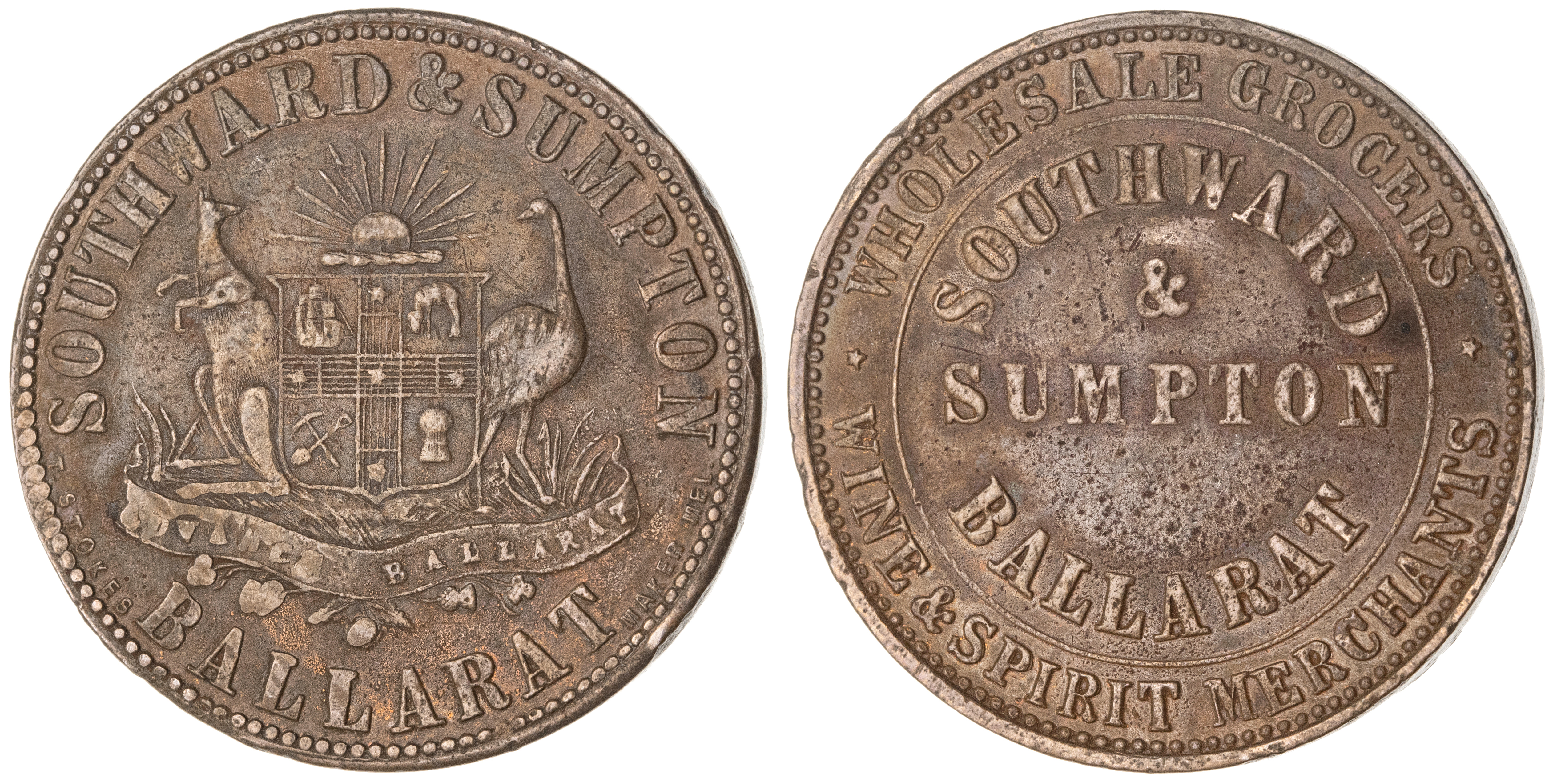 Ballarat, Victoria, Southward & Sumpton, Penny, ND, gVF