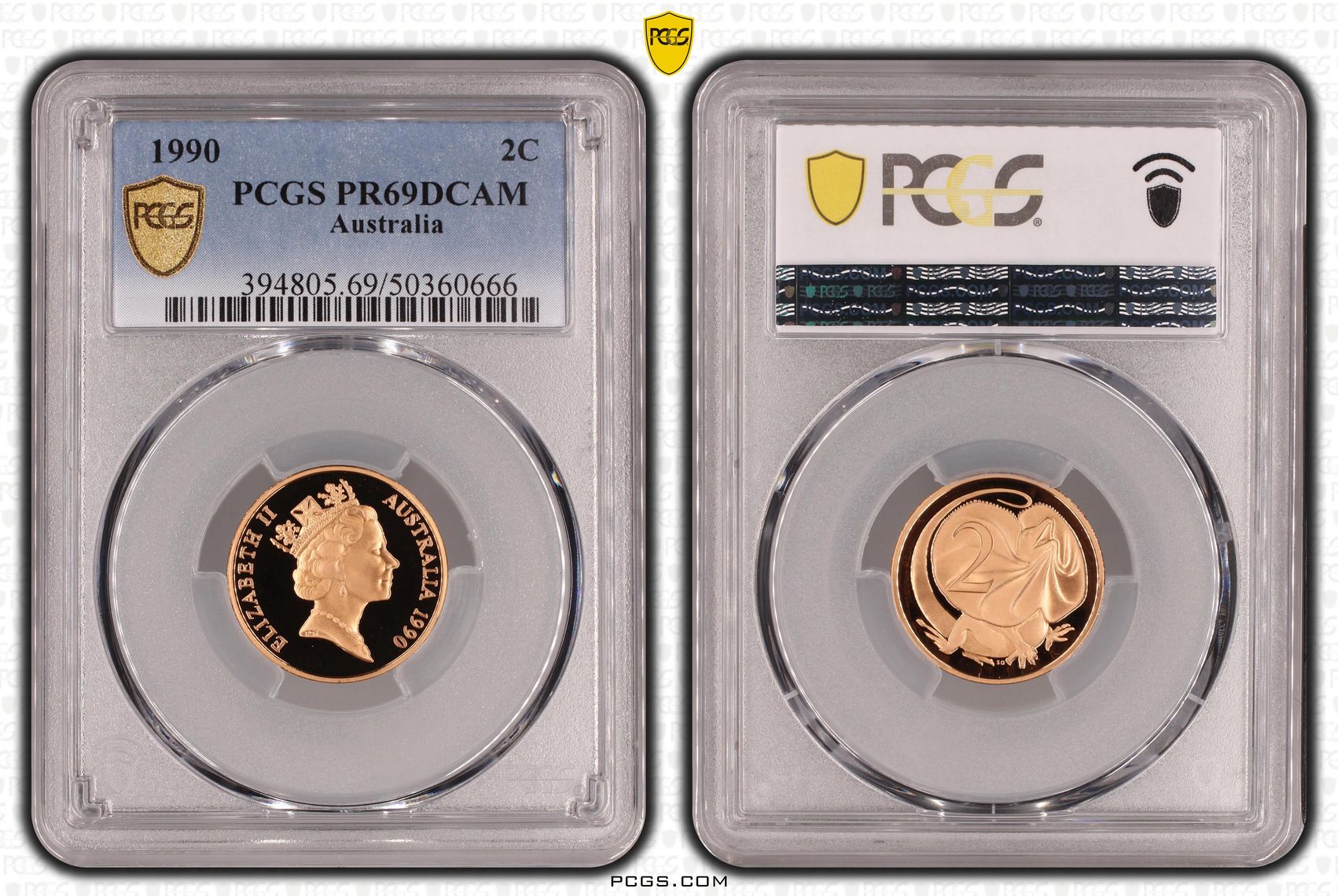Two Cent, 1990, Pcgs Pr69dcam