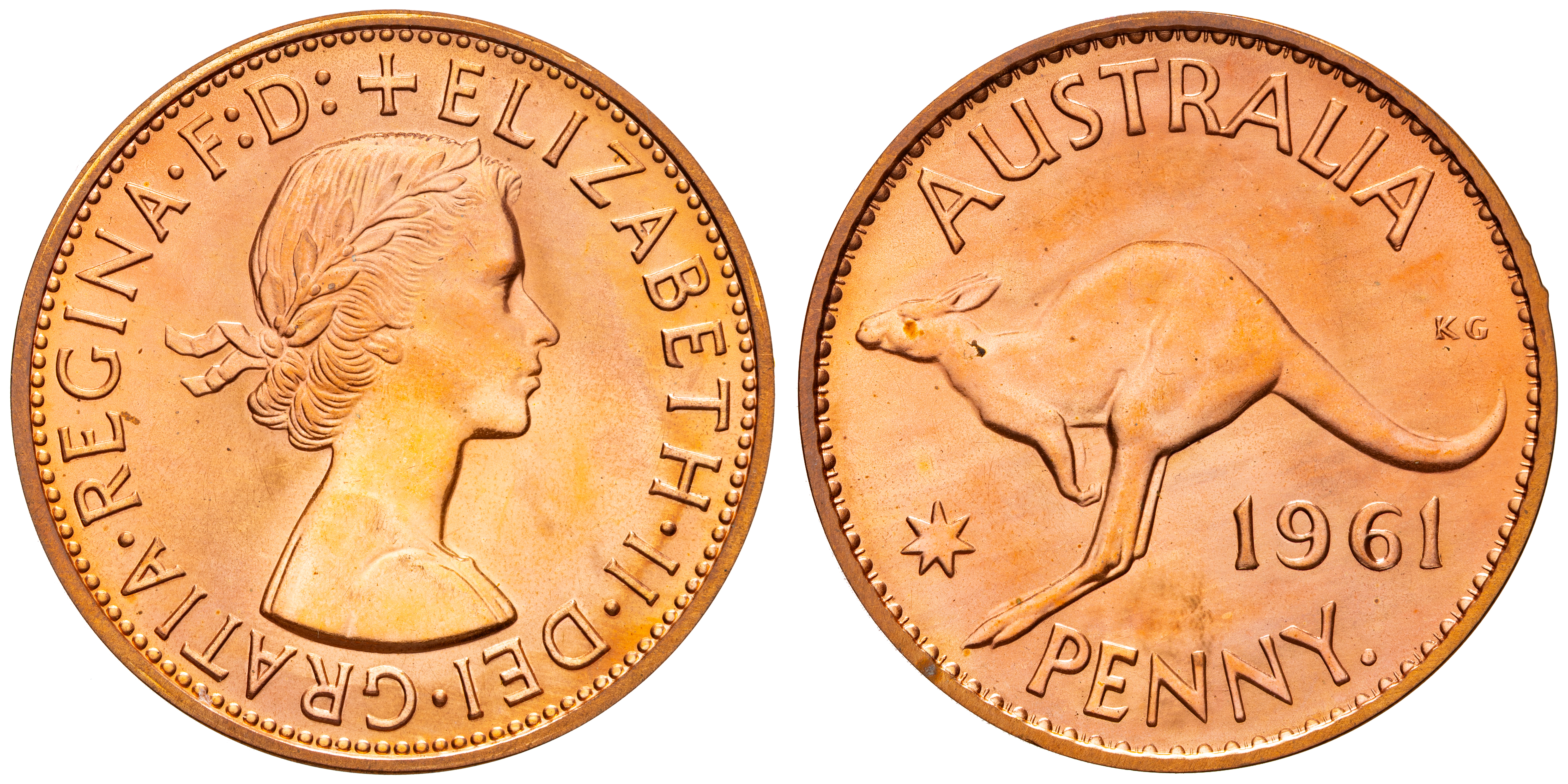 Elizabeth II, Penny, 1961-Y., FDC