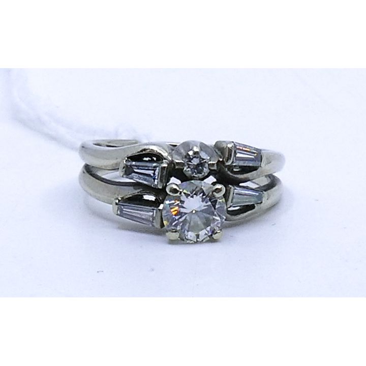 1.25ctw Diamond 14k Engagement Ring Set Size 5