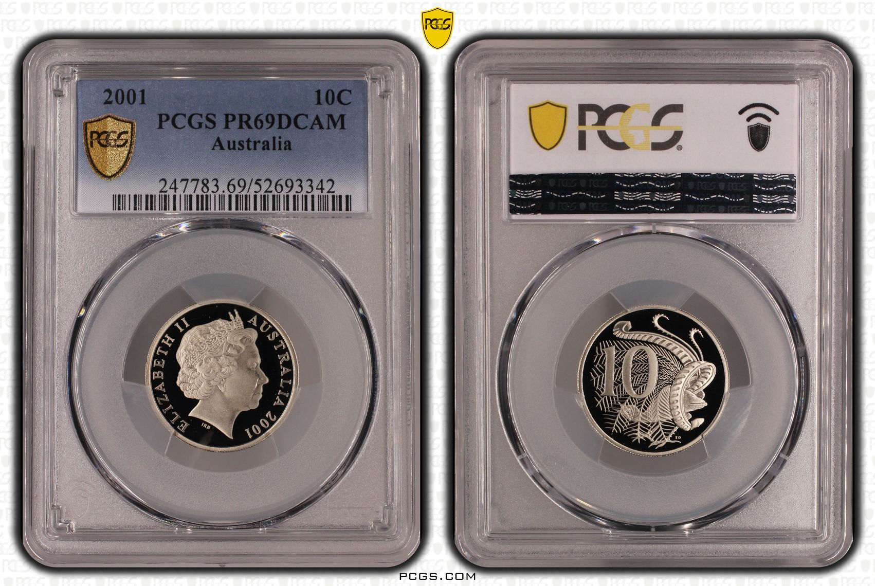 Ten Cent, 2001, Pcgs Pr69dcam