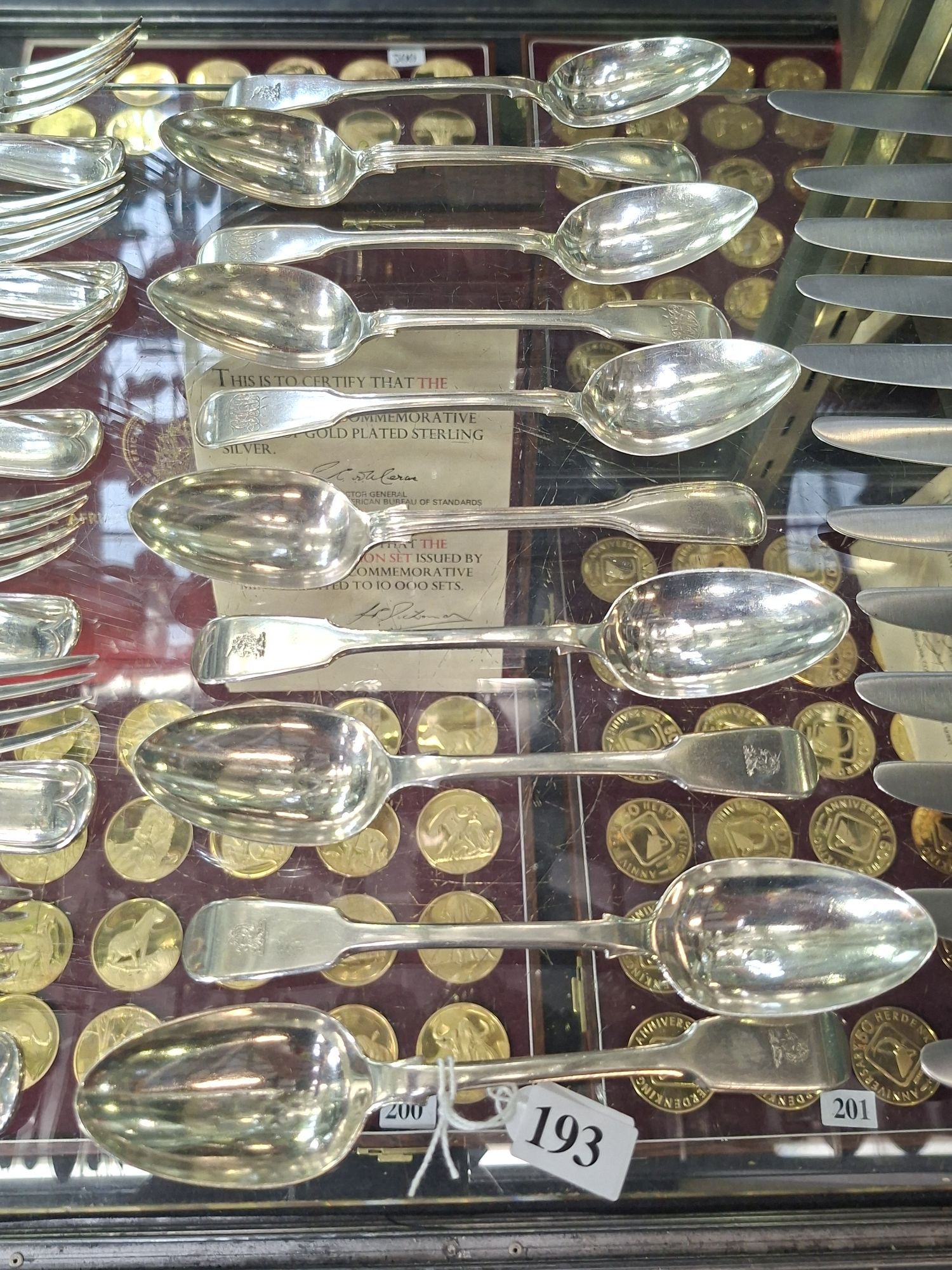 193 · STERLING SILVER DESSERT SPOONS