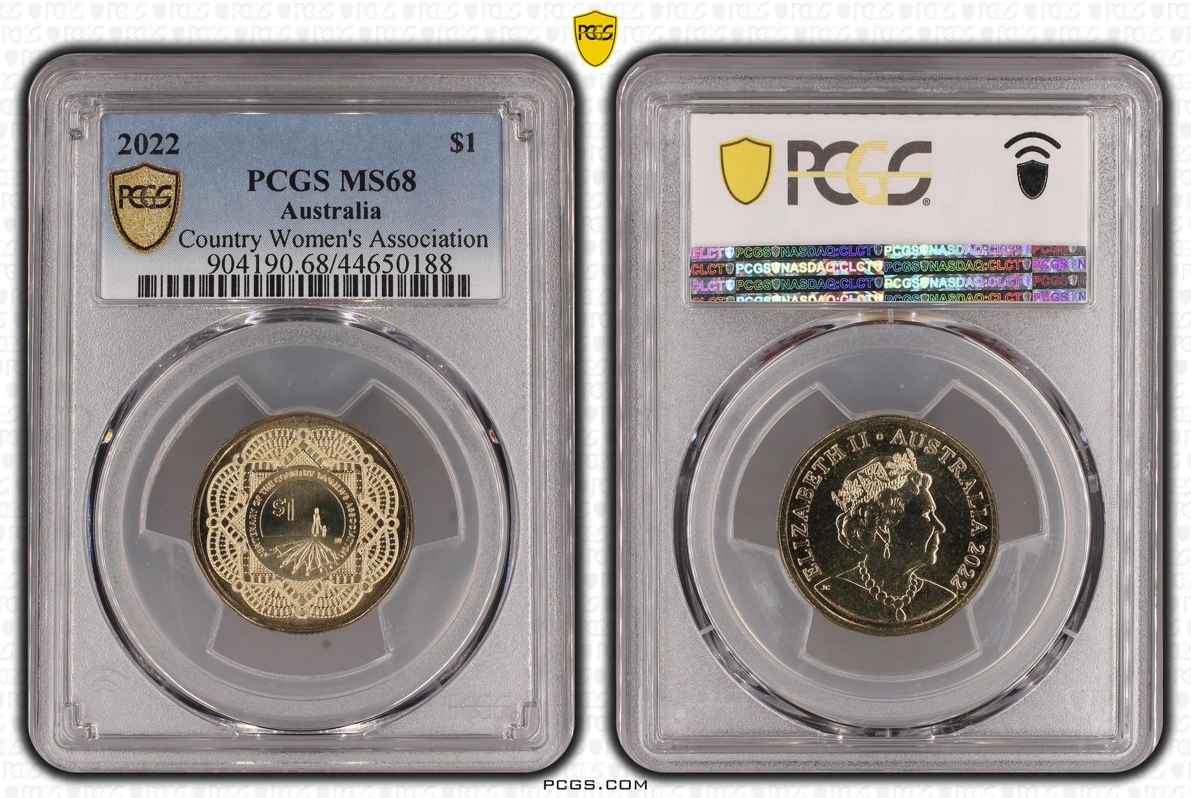 2022 Australia One Dollar, $1 Country Women's Association PCGS - MS68 -188