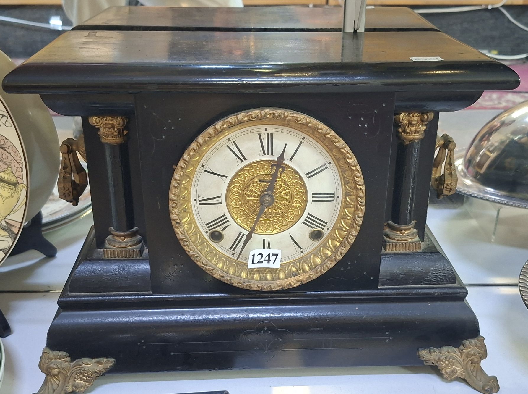 Ebonised Mantle Clock