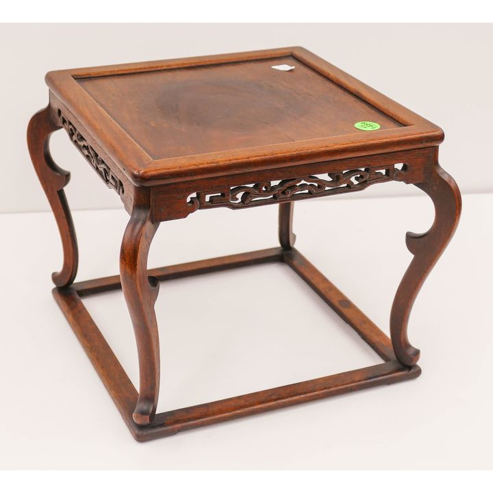 Antique Chinese Rosewood Square Stand- 9x10''