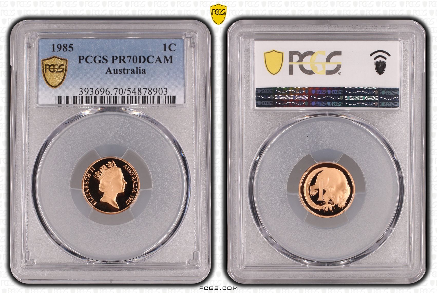 One Cent, 1985, Pcgs Pr70dcam