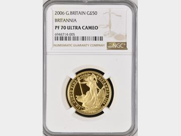 2006 BRITANNIA GOLD 1/2oz PROOF 50 POUND COIN PF70 UCAM TOP POP!