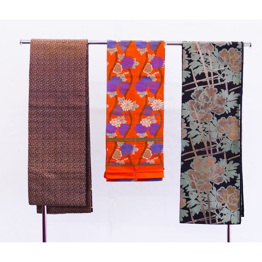 3pc Vintage Japanese Silk Obis