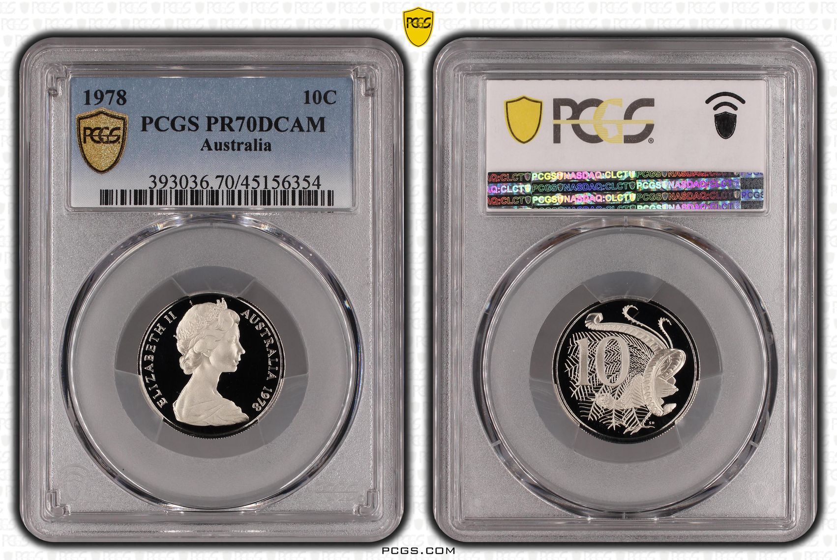 Elizabeth II, Ten Cent, 1978, PCGS PR 70DCAM
