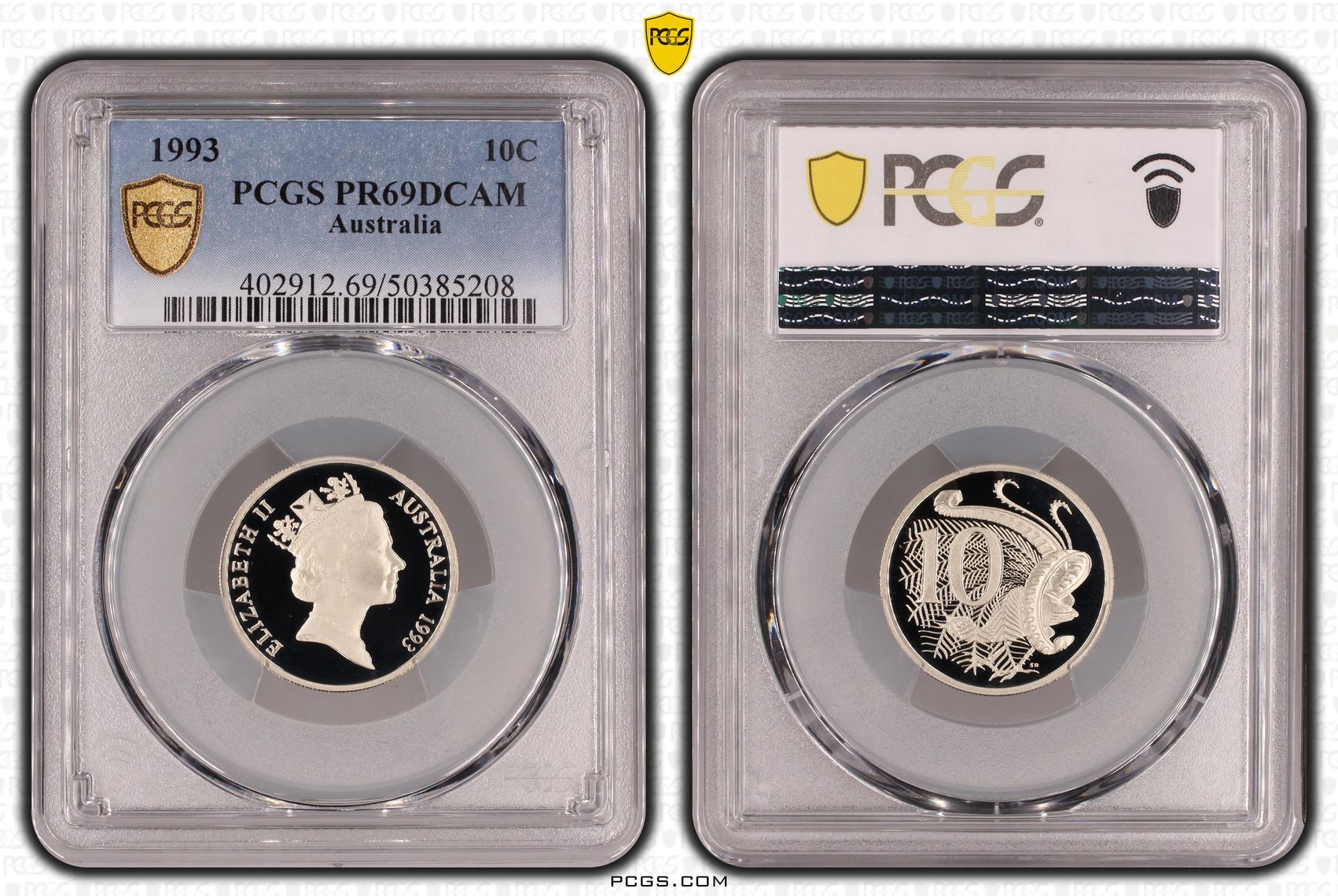 Ten Cent, 1993, Pcgs Pr69dcam