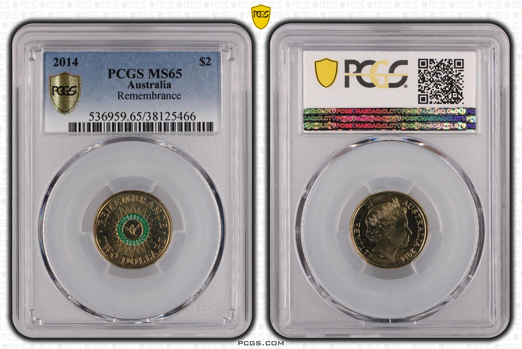 Remembrance, Two Dollar, 2014, PCGS MS65