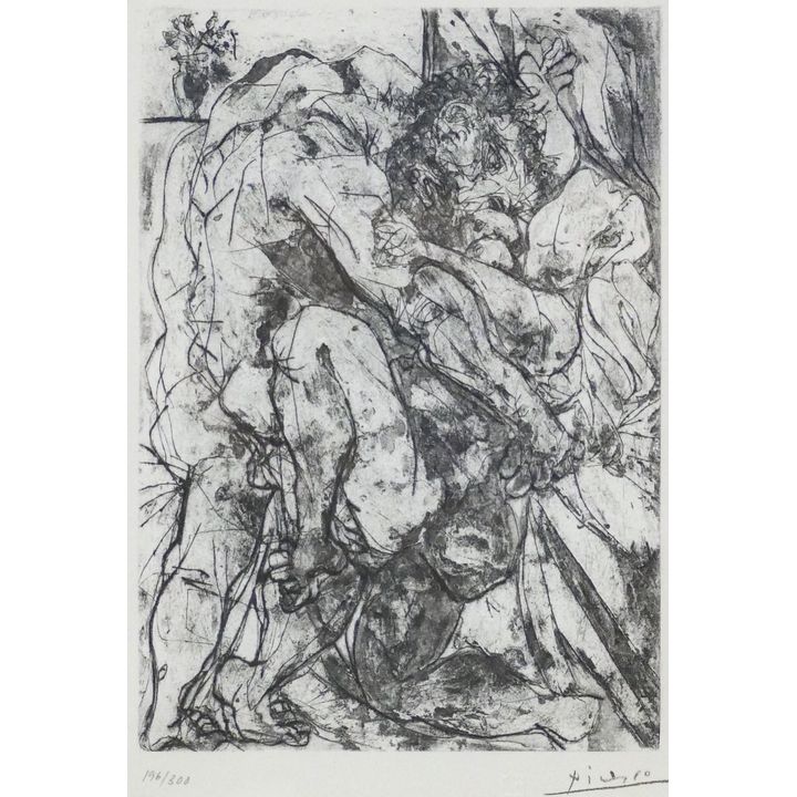 Pablo Picasso ''The Rape'' Signed Lithograph Framed