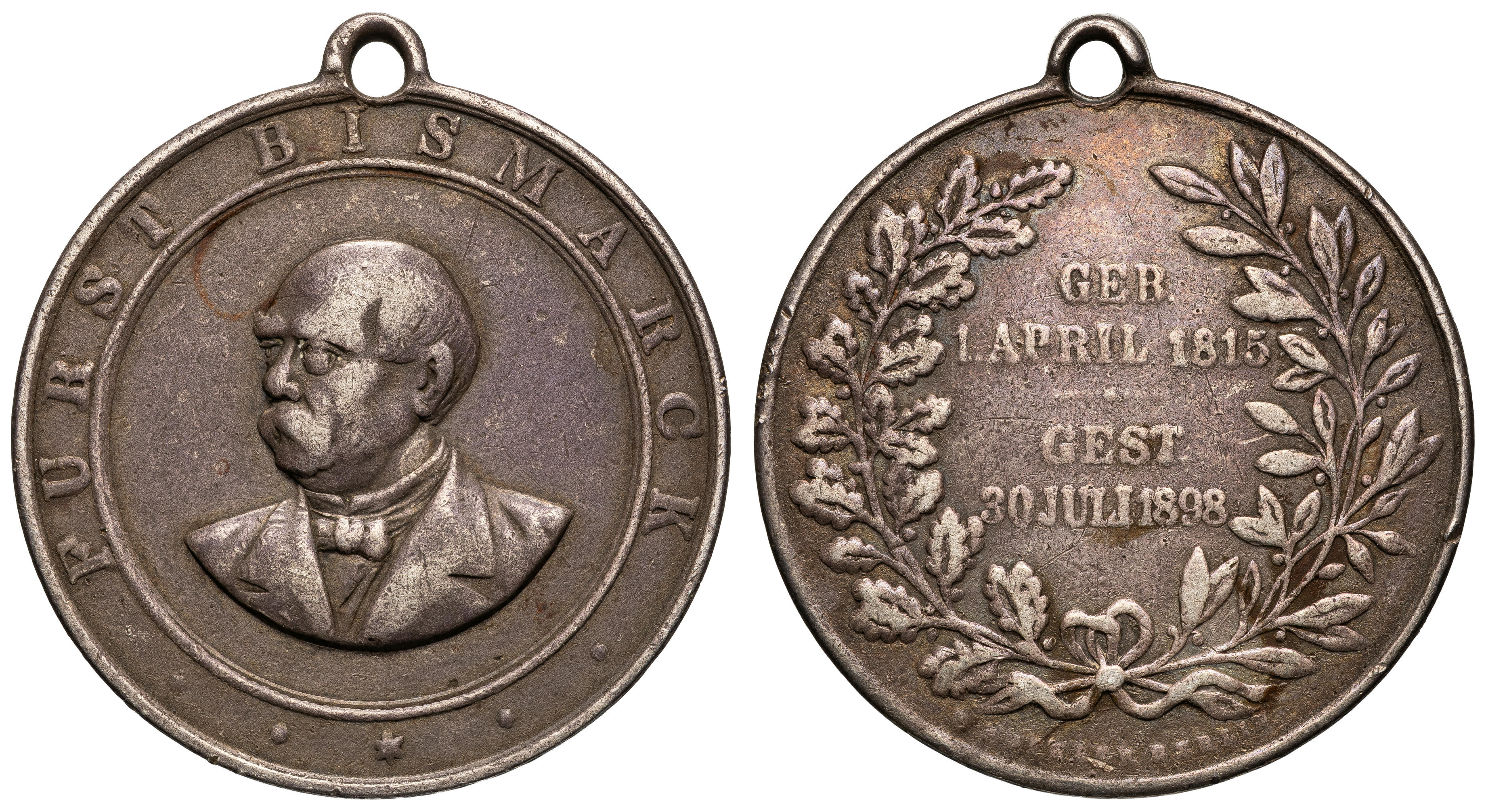 223 · Germany, Death of Bismarck Medal, 1898,  F
