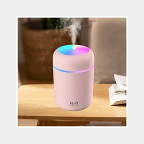 250ml Portable Mini USB Ultrasonic Cool Mist Humidifier With Night Light - Pink - Bar 9902018103616- 51748/13567 AS B3 (S9)