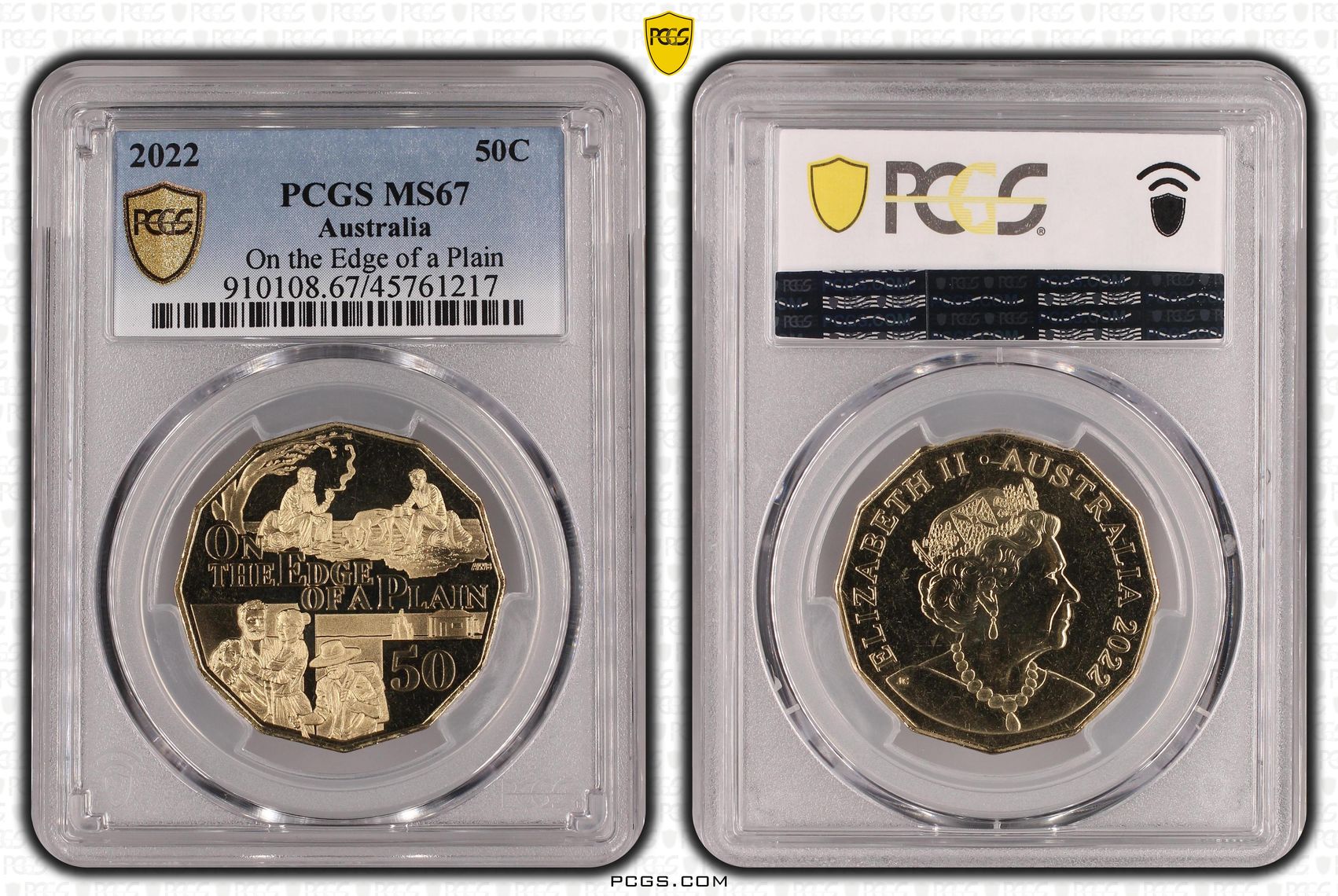 On the Edge of a Plain, Fifty Cent, 2022, PCGS MS 67