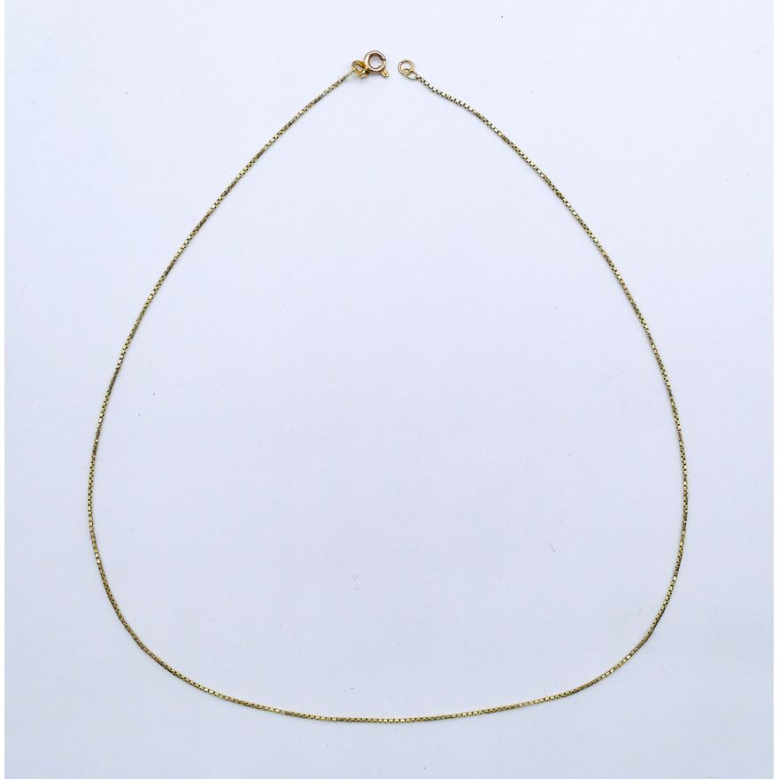 Box 14k Gold Box Chain Necklace 18'' - 2.8 grams