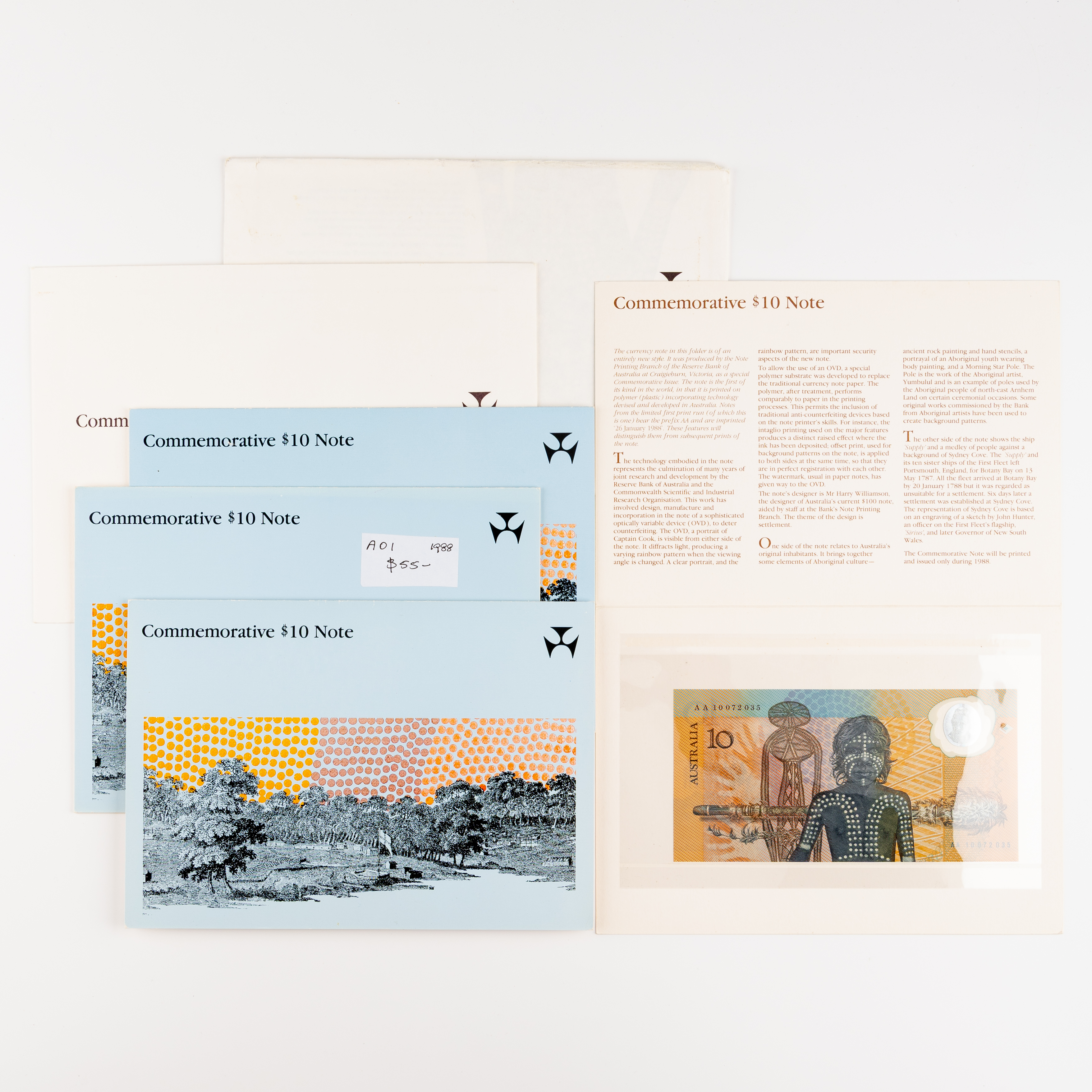 Johnston/Fraser, Bicentenary, Ten Dollars, 1988, UNC