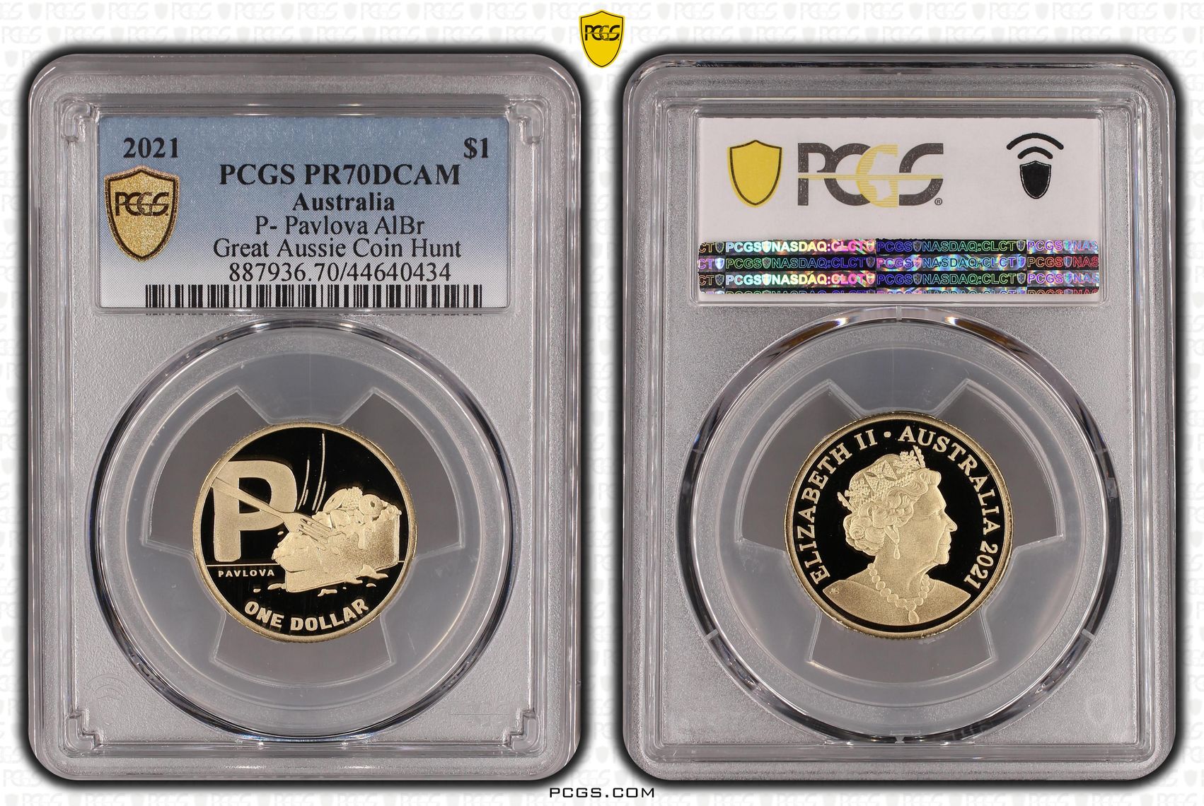 2021 Australia One Dollar, $1 P- Pavlova AlBr PCGS - PR70DCAM POP 10/0 -434