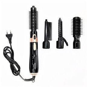 Hot Air comb 4-in-1 Curling/Straight/Dry/Combing|