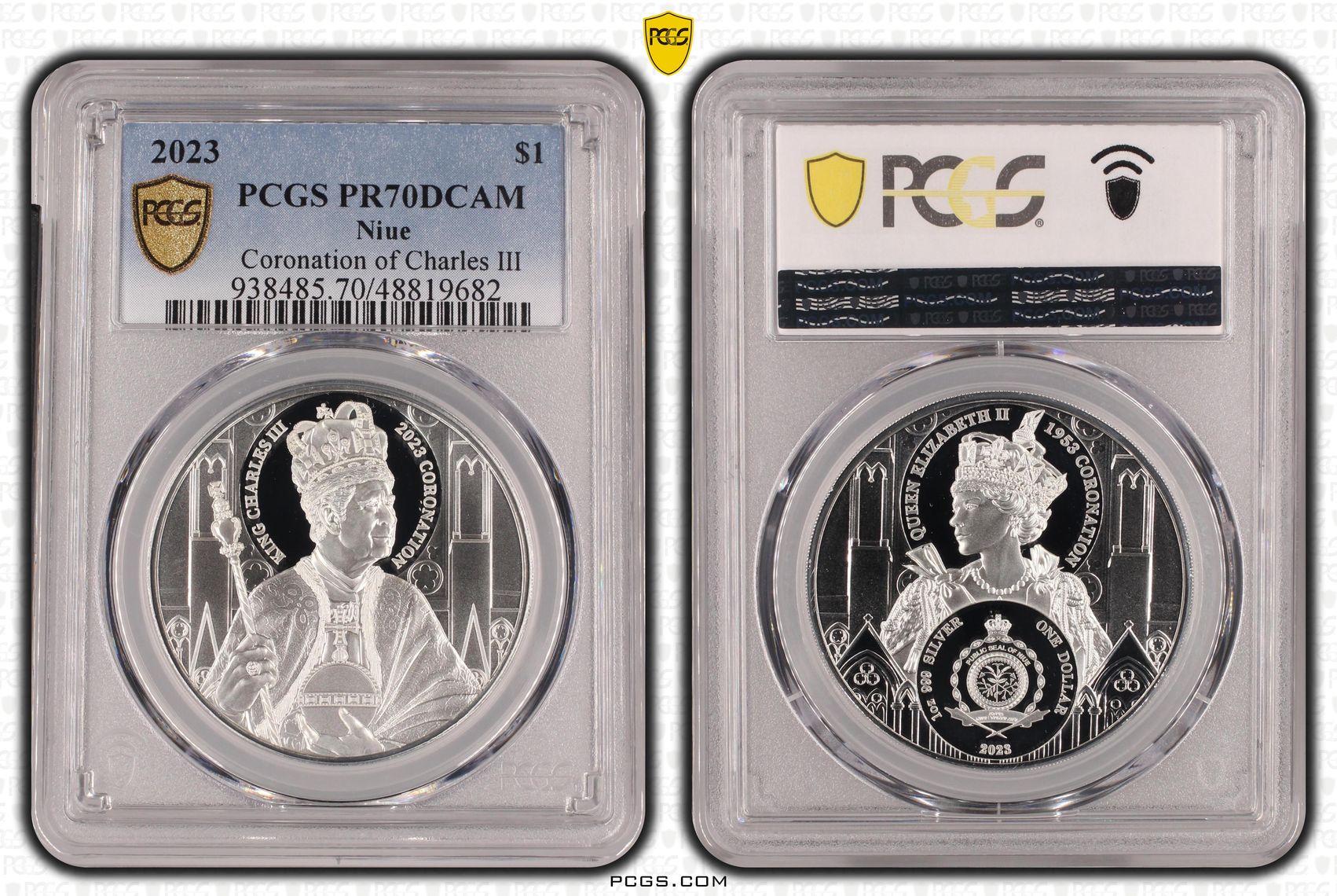 Niue, Coronation of Charles III, POP 3/0, One Dollar, 2023, PCGS PR70DCAM