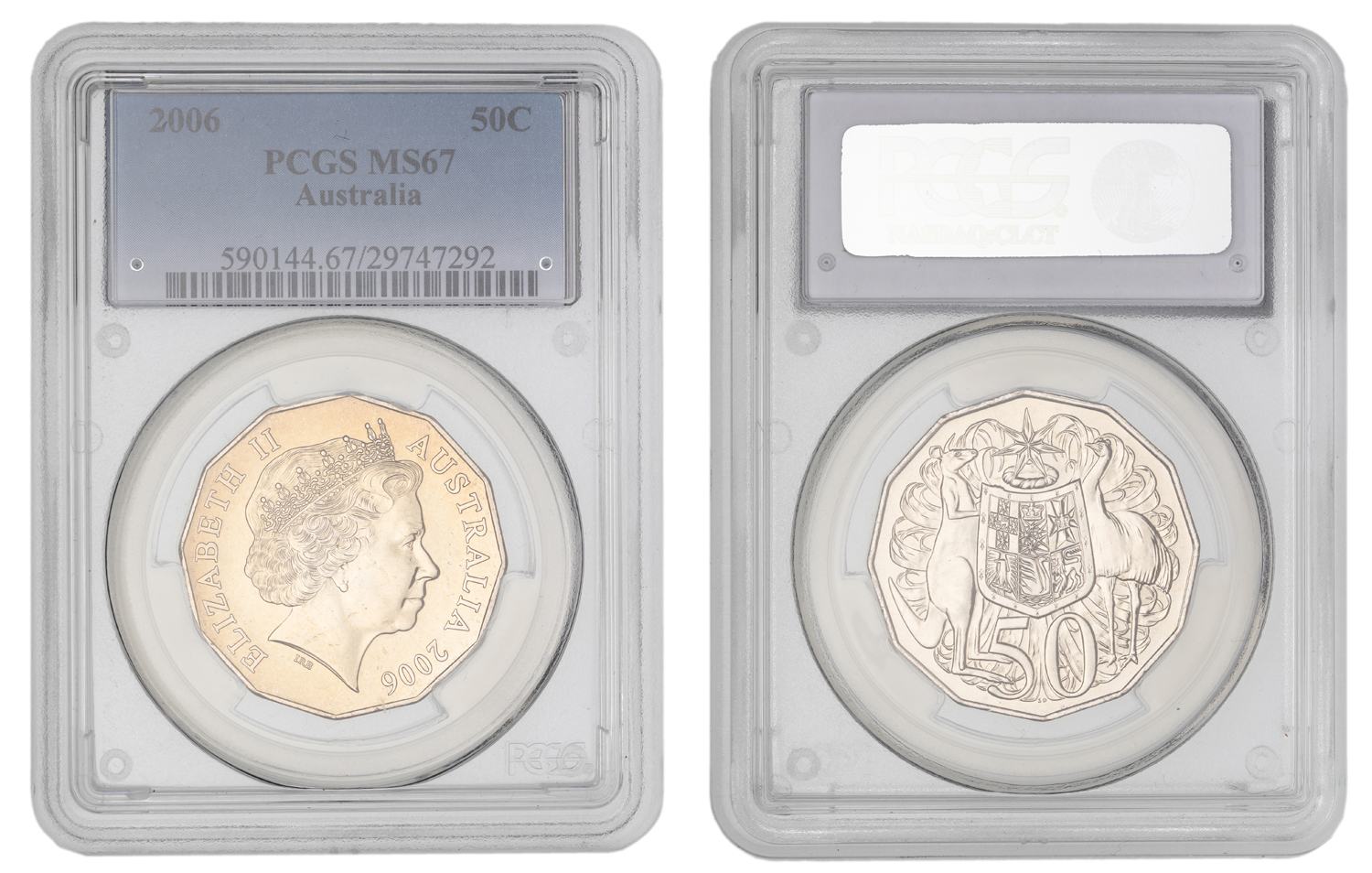 Elizabeth II, Fifty Cent, 2006, PCGS MS67