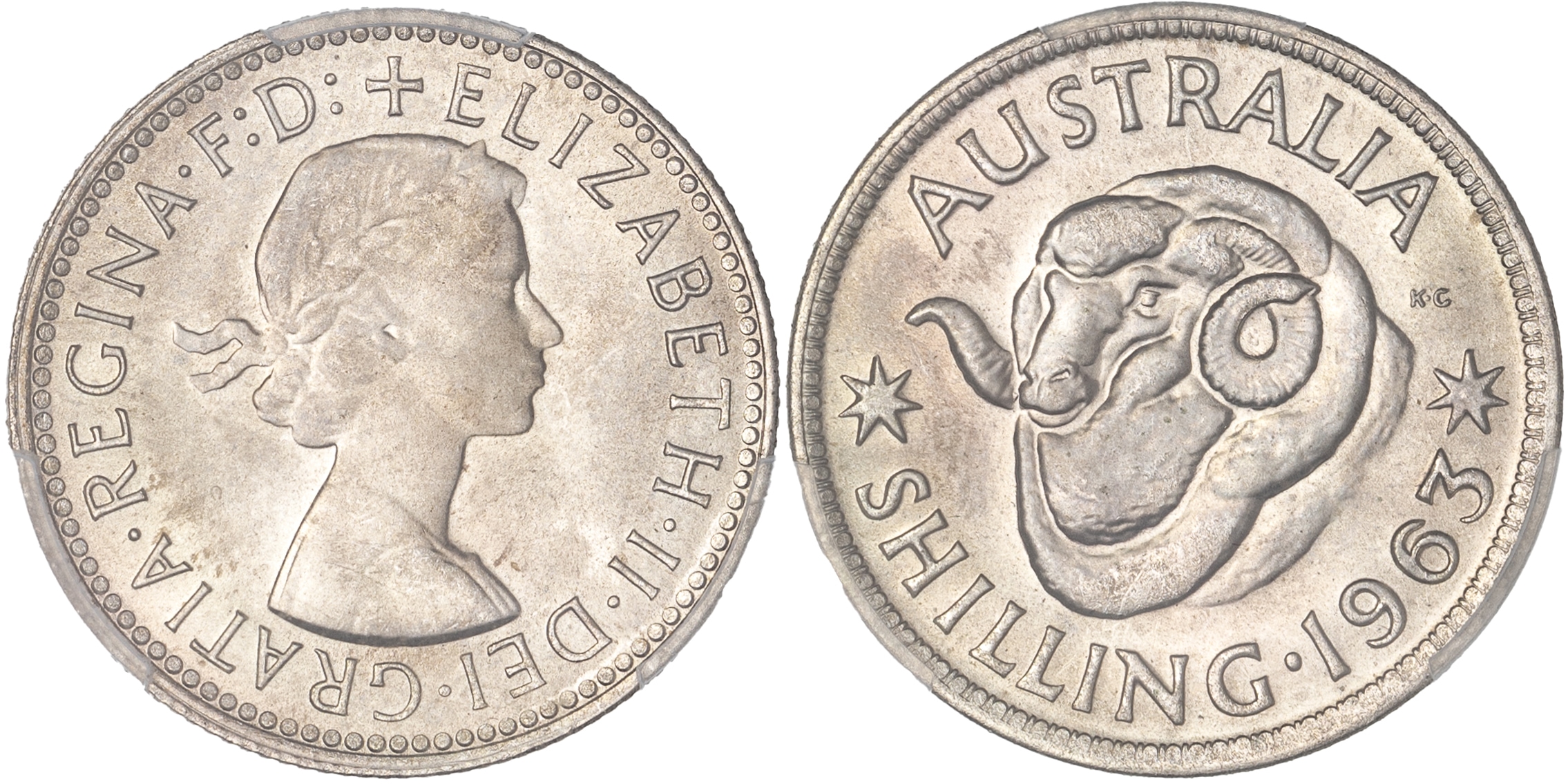 Elizabeth II, Shilling, 1963, PCGS MS66