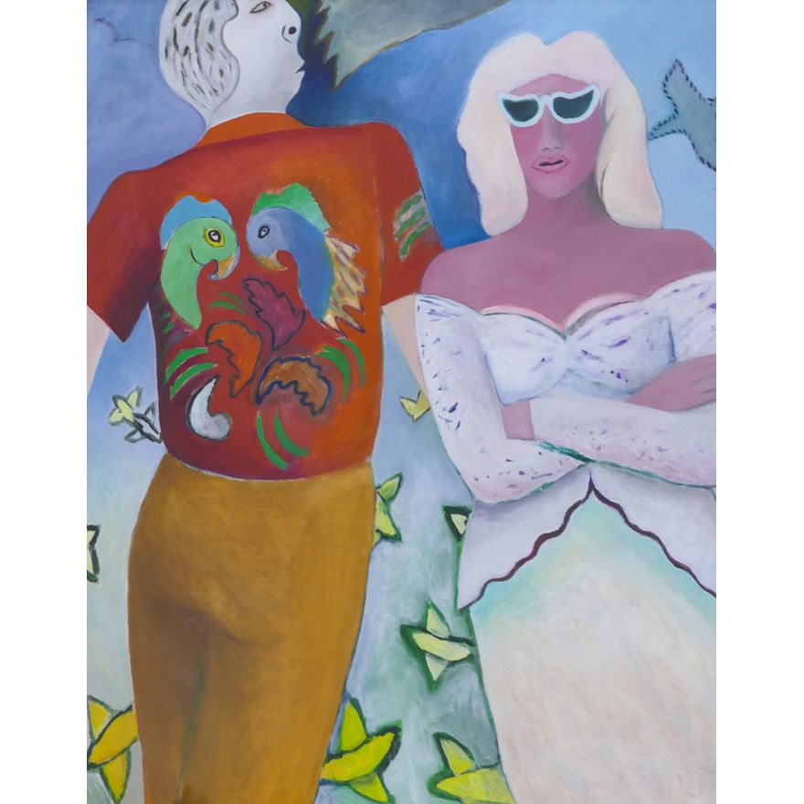 Fay Jones ''Smoking Pig and Burnt Starlet'' 1979 Acrylic