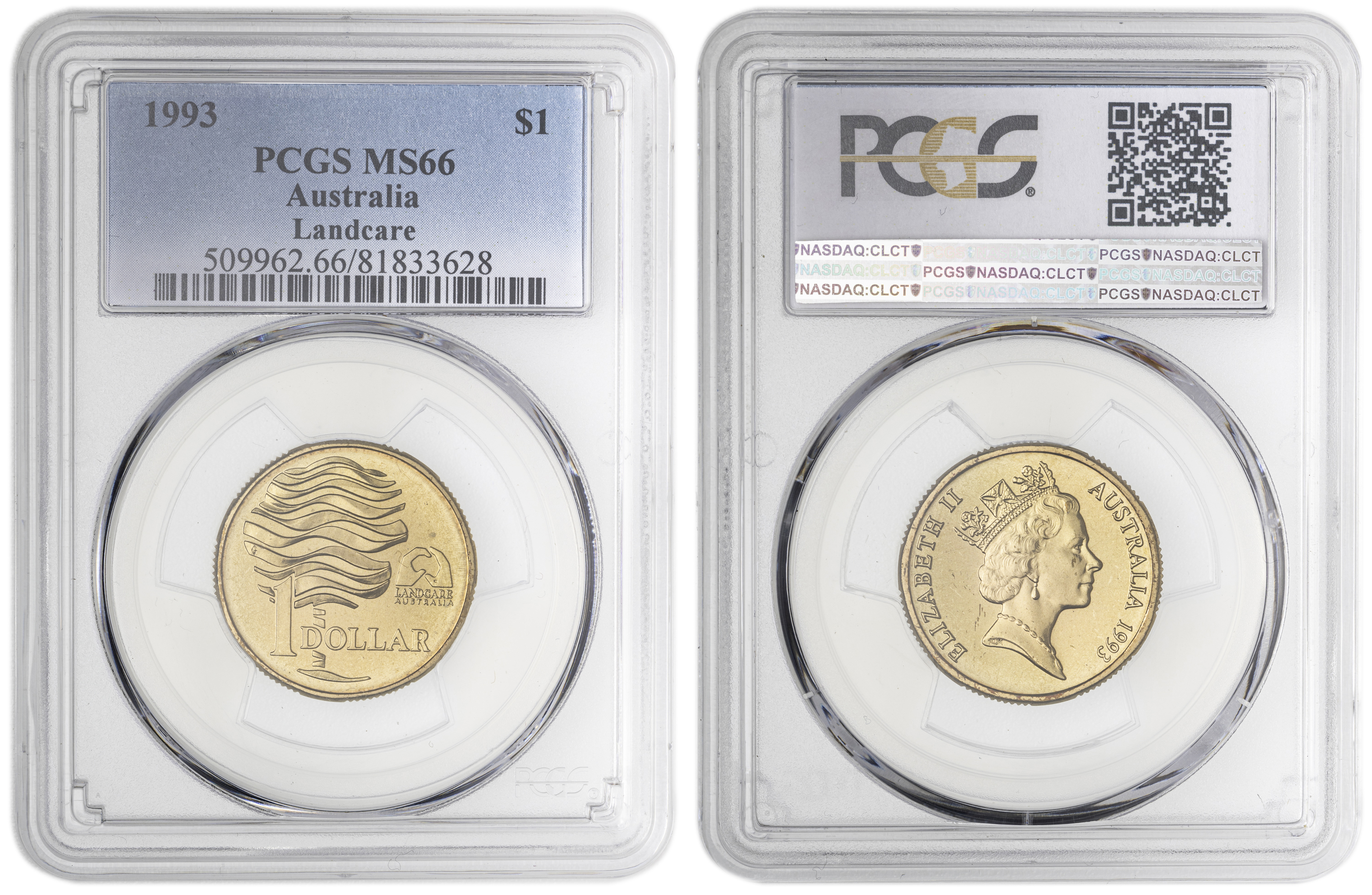 Landcare , One Dollar, 1993, PCGS MS66