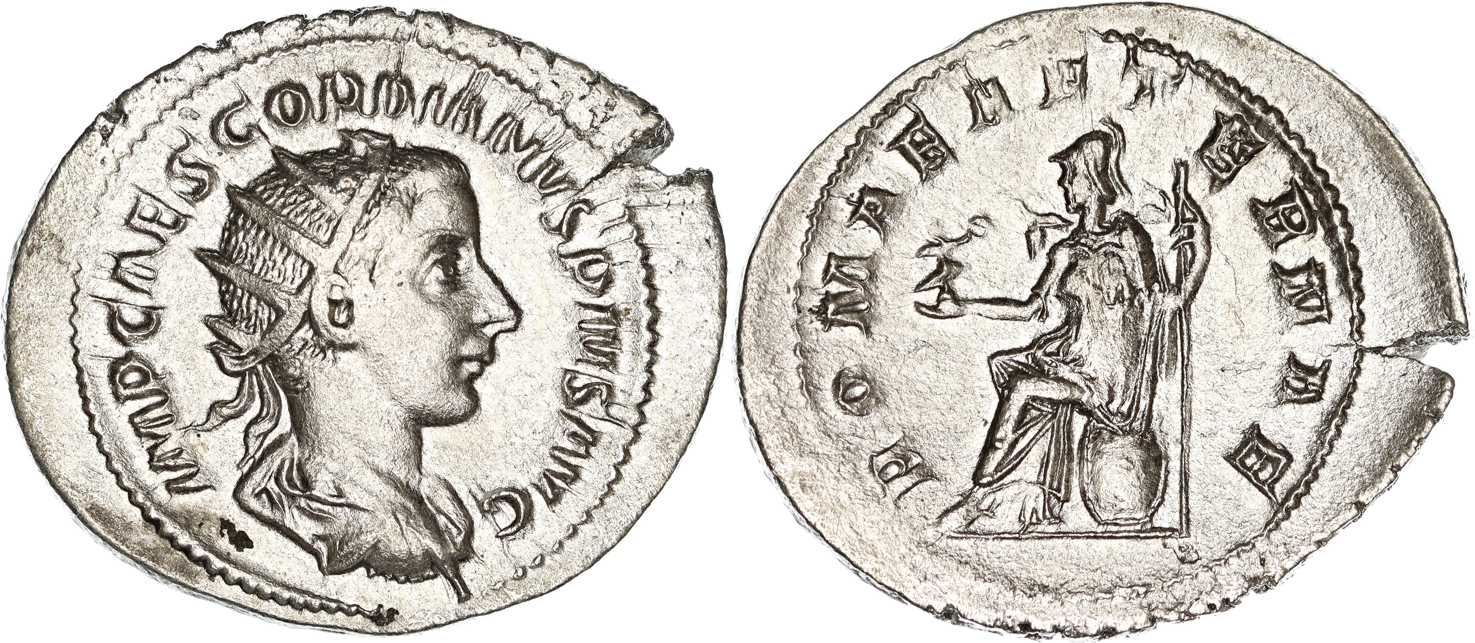 Roman Empire, Gordian III, Silver Antoninianus, 239 AD, EF
