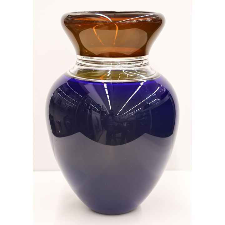Sonja Blomdahl ''Amber and Blue'' 1998 Incalmo Vessel
