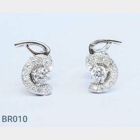 STERLING SILVER CZ EARRINGS - 51543/160