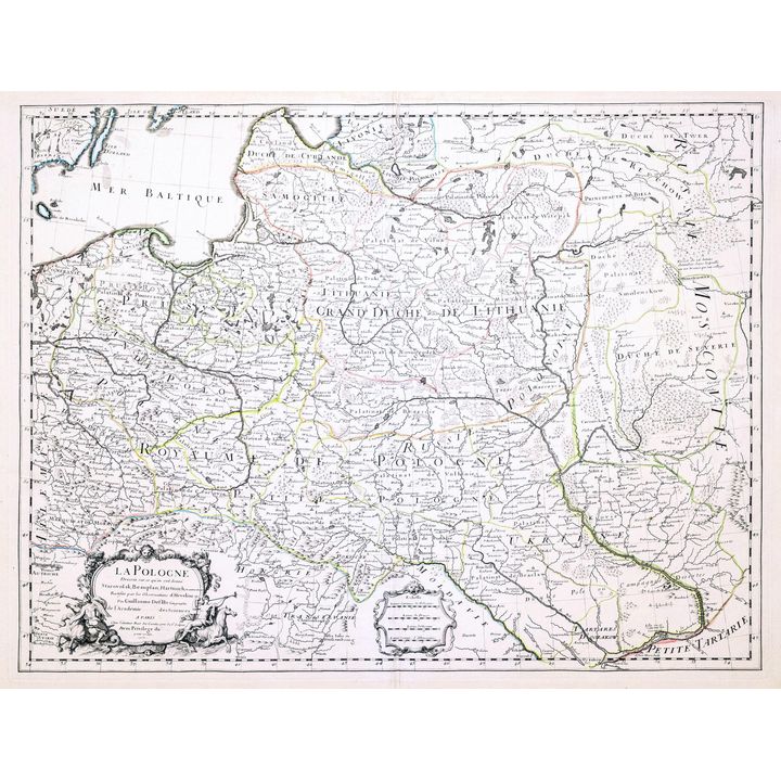 Guillaume de l’Isle | La Pologne dresée sur ce qu’en ont donne Starovolsk, Beauplan, Hartknoch...