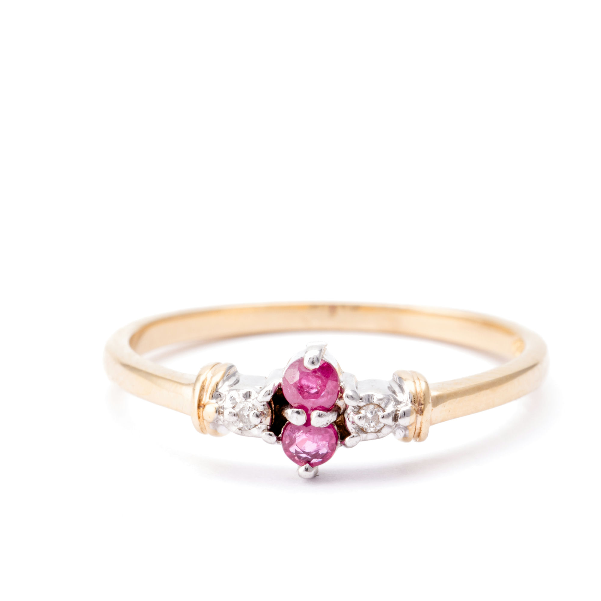 Ruby & Diamond Ring 9ct Gold,