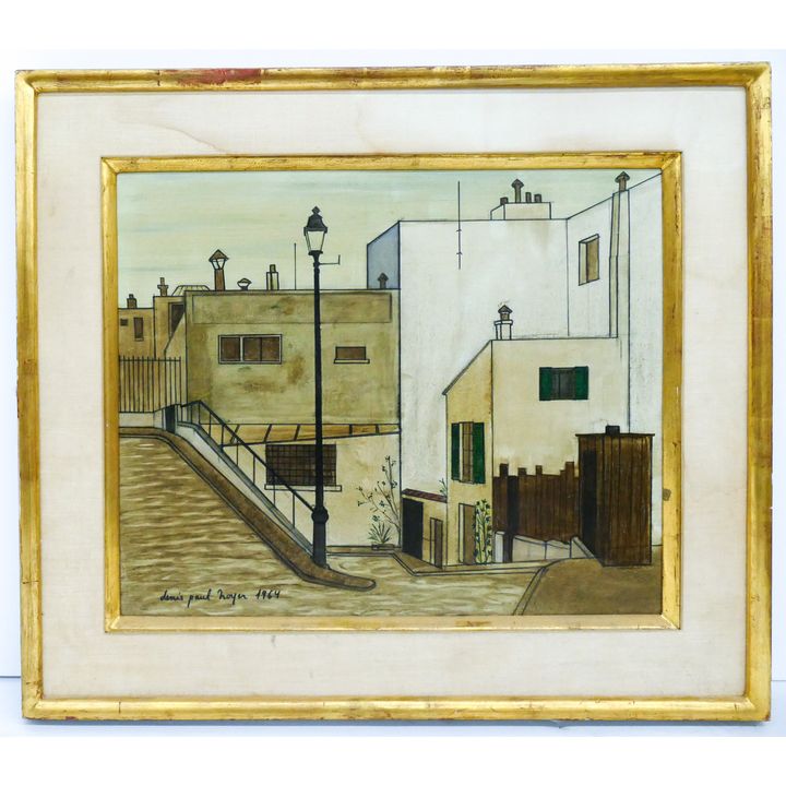 Denis Paul Noyer  'Montmartre' Oil on Canvas, 1964